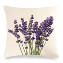 Axyaa Lavender Flowers Pillow Cover 45x45, Farmhouse Home Decor, Purple Decorative Throw Pillow
