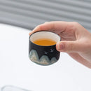 Axya Hand-Painted Yuanshan Ceramic Teacup Set in Elegant Gift Box