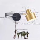 Axyaa Nordic Iron Art LED Wall Lamp for Living Room Bedroom Loft Stair Kitchen