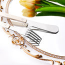 Axyaa Silver Acrylic Handle Cutlery Set, Stainless Steel Western Dinner Flatware