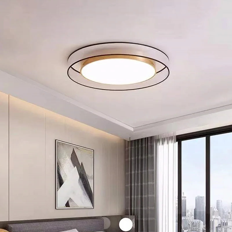 Axyaa Nordic Modern LED Round Ceiling Lamp Surface Chandelier