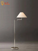 Axyaa Cream Rocker Arm Floor Lamp LED Modern Light Fixtures Living Room Bedroom