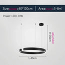 Axyaa Modern LED Chandeliers Metal Rings Pendant Lights for Home Decor