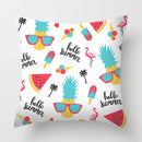 Axyaa Tropical Fruits Cushion Cover Watermelon Pineapple Decorative Pillow Case