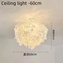 Axyaa Feather Round LED Chandelier for Modern Living Spaces