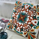 Axyaa Ethnic Floral Embroidered Cotton Throw Pillowcase Cover