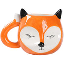 Axyaa Cartoon Fox Ceramic Mug: Cute Hand Drawn Coffee Cup for Kids and Adults