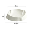 Axyaa White Mountain Shaped Ceramic Plate Set for Molecular Cuisine