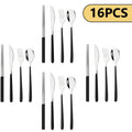 Axyaa Stainless Steel Dinnerware Set 16Pcs - Knife Fork Spoons Cutlery Kitchen Set