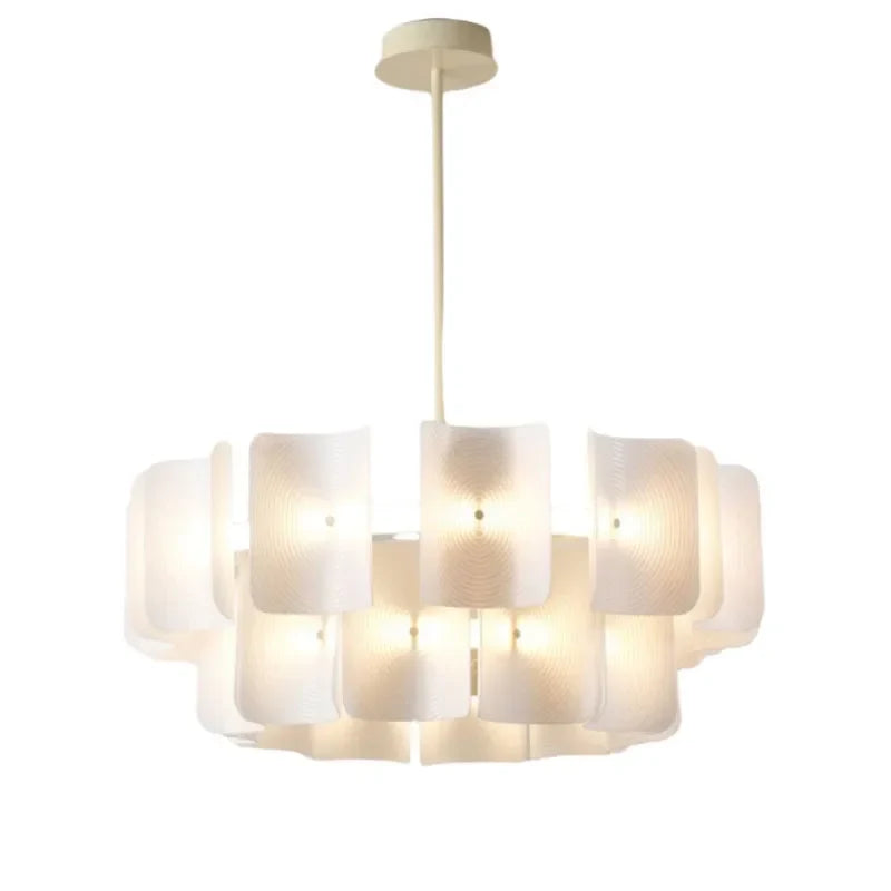 Axyaa LED Chandelier: Luxe Fingerprint Design for Living Room, Bedroom, Villa & Hotel Lobby