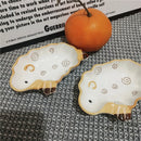 Axyaa Ceramic Sheep Small Dish for Household Tomato Sauce - Set of 3