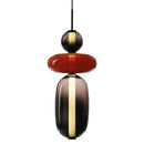 Axyaa Colored Glass LED Pendant Chandelier for Restaurant Living Room