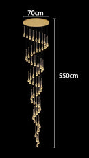 Axyaa Crystal Chandeliers LED Ceiling Lamp for Living Room