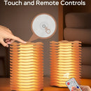 Axyaa RGB Wave Shape Mood Desk Lamp: Touch/Remote Control Dimming for Bedroom & Living Room