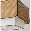 Axyaa Rattan Pendant Light: Minimalist Retro Design for Dining Table and Shop Décor