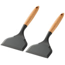 Axyaa Grey Silicone Kitchen Utensils Set - 2Pcs Spatula & Shovel Cooking Tools