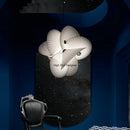 Axyaa Serpentine LED Chandelier: Creative White Fabric Pendant Light & Suspension Lighting for Home Decor