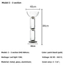 Axyaa Nordic Glass Floor Lamp Bamboo Joint Led Table Lamps