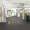 Axyaa Acrylic Memo Board with Magnetic Desktop Design - Clear, Reusable & Writable