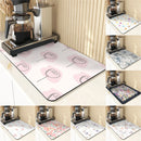 Axyaa Flowers Silicone Drying Mat: Non-Slip Kitchen Table Decor & Protection