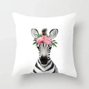 Axyaa Animal Print Decorative Cushion Cover Pillowcase for Home and Car Decor