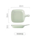 Axyaa Cream Love Plates Set of 4 - Ceramic Tableware for Dessert & Breakfast