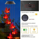 Axyaa Solar Redbird Wind Chime - LED Light, Waterproof Garden Decoration