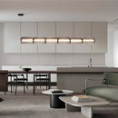 Nordic Glass Pendant Light by Axyaa - Smoke White Glass - LED Desk Lamp