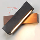 Axyaa Wabi Sabi Black Travertine LED Wall Lamp - Rotatable Pull Chain Switch