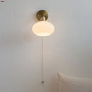 Axyaa Japanese Style LED Wall Sconce Glass Rotate Stair Light Fixtures