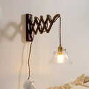 Axyaa Walnut Copper LED Wall Lights | Modern Bedroom Balcony Living Room Lamp