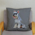 Axyaa Cute Schnauzer Print Pillowcase Cover