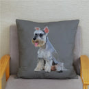 Axyaa Cute Schnauzer Print Pillowcase Cover