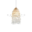 Axyaa Crystal Chandelier: Water Droplet Design Hanging Light, French Vintage Elegant Handcrafted Lighting for Dining Room & Bedroom