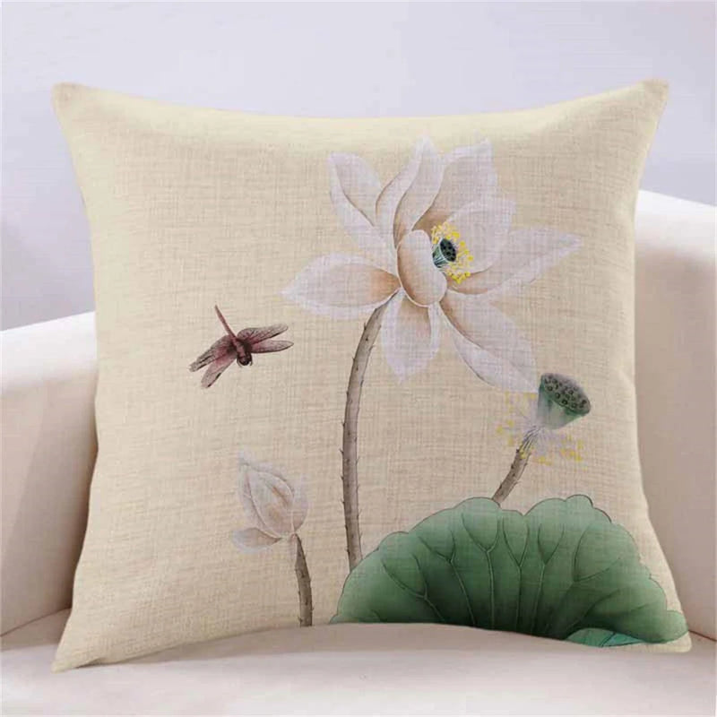 Lotus Cushion Cover by Axyaa: Stylish Home Decor Pillowcase for Living Room, Car, and More