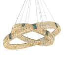 Axyaa Crystal Ring Chandelier Lighting System for Home Décor & Dining Area
