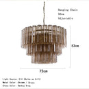 Axyaa Smokey Gray Glass Hanging Chandeliers for Dining Living Room Loft Bedroom