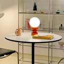 Axya Retro Orange Wood Glass Table Lamp for Bedroom Atmosphere - Korean Design