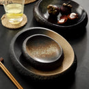 Axyaa Stone Pattern Ceramic Sushi Bowl Set for Restaurant Dining