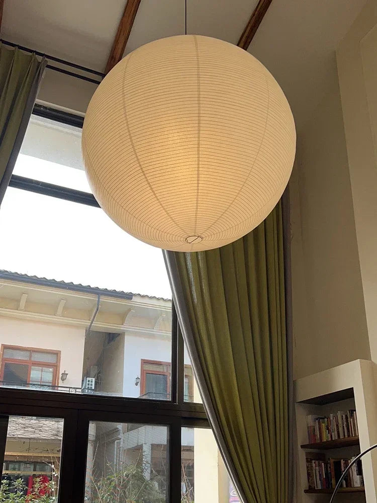 Axyaa Wabi Sabi Rice Paper Pendant Lights - Nordic Style Chandelier for Home Decor