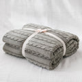 Axyaa Cozy Cable Knit Throw Blanket | Soft Knitted Sofa Blanket for Twin Queen Bed