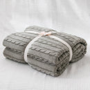 Axyaa Cozy Cable Knit Throw Blanket | Soft Knitted Sofa Blanket for Twin Queen Bed
