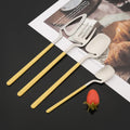 Axyaa Matte Flatware Set - Stainless Steel Knife Fork Spoon Dinnerware