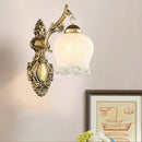 Axyaa European Style Gold LED Wall Lamp for Bedroom Living Room Stairway