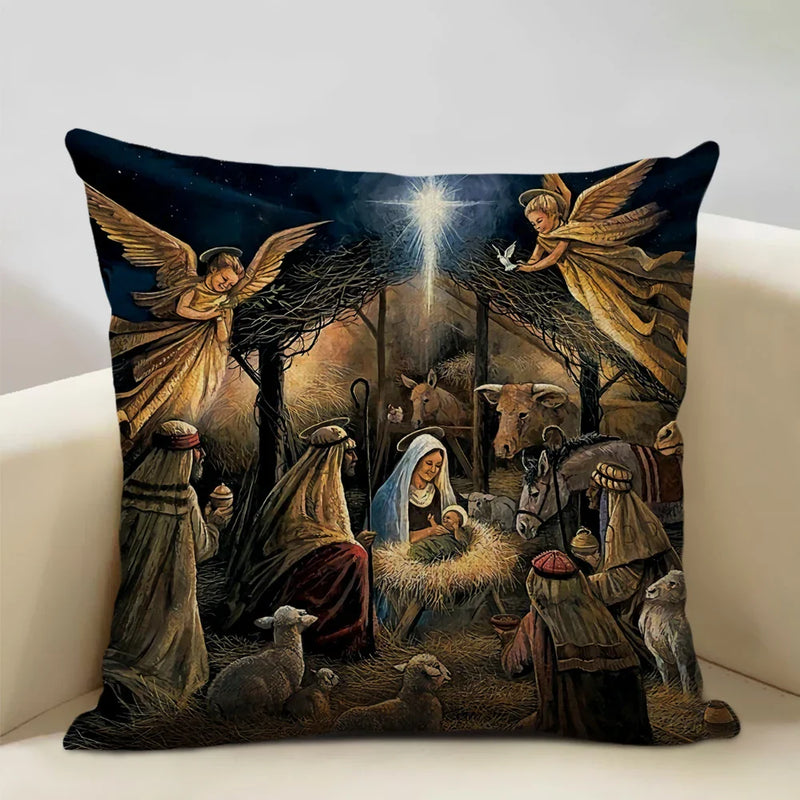 Jesus Decor Pillow Cover 45x45cm Home Sofa Art Decor Gift Axyaa