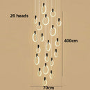 Axyaa Modern LED Pendant Light Chandelier for Staircase & Living Room - Indoor Hanging Lighting