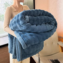 Axyaa Cozy Rabbit Fur Throw Blanket: Soft Plush Sofa Bed Autumn Winter Warm Blanket