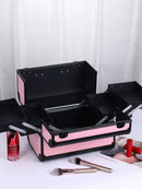 Axyaa Portable Makeup Organizer Box with Lock and 4 Trays