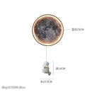 Axyaa Moon Astronaut LED Wall Lamp for Bedroom, Kids Room, TV Background