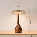 Axyaa French Walnut Table Lamp for Living Room Study Bedroom Bedside Night Light
